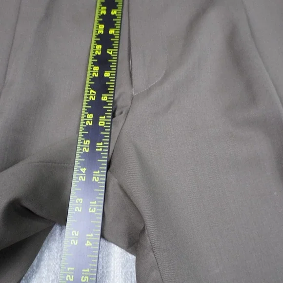 JOS A BANK Executive Collection 33x31 Brown 100% Wool Dress Pants Pleated Cuffed - Picture 5 of 11